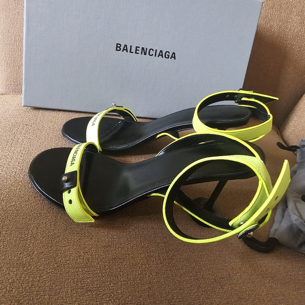 Balenciaga - Afterhour 90 leather sandals Size 37 - Picture 10 of 13